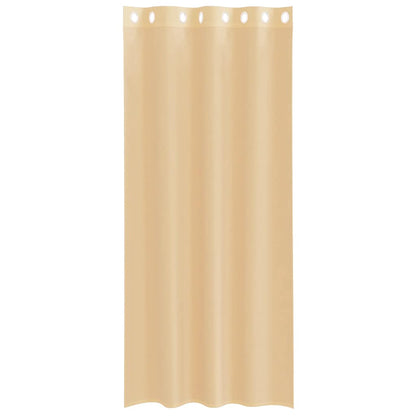 vidaXL Voile Curtains with Grommets 2 pcs Sand