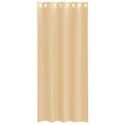 vidaXL Voile Curtains with Grommets 2 pcs Sand