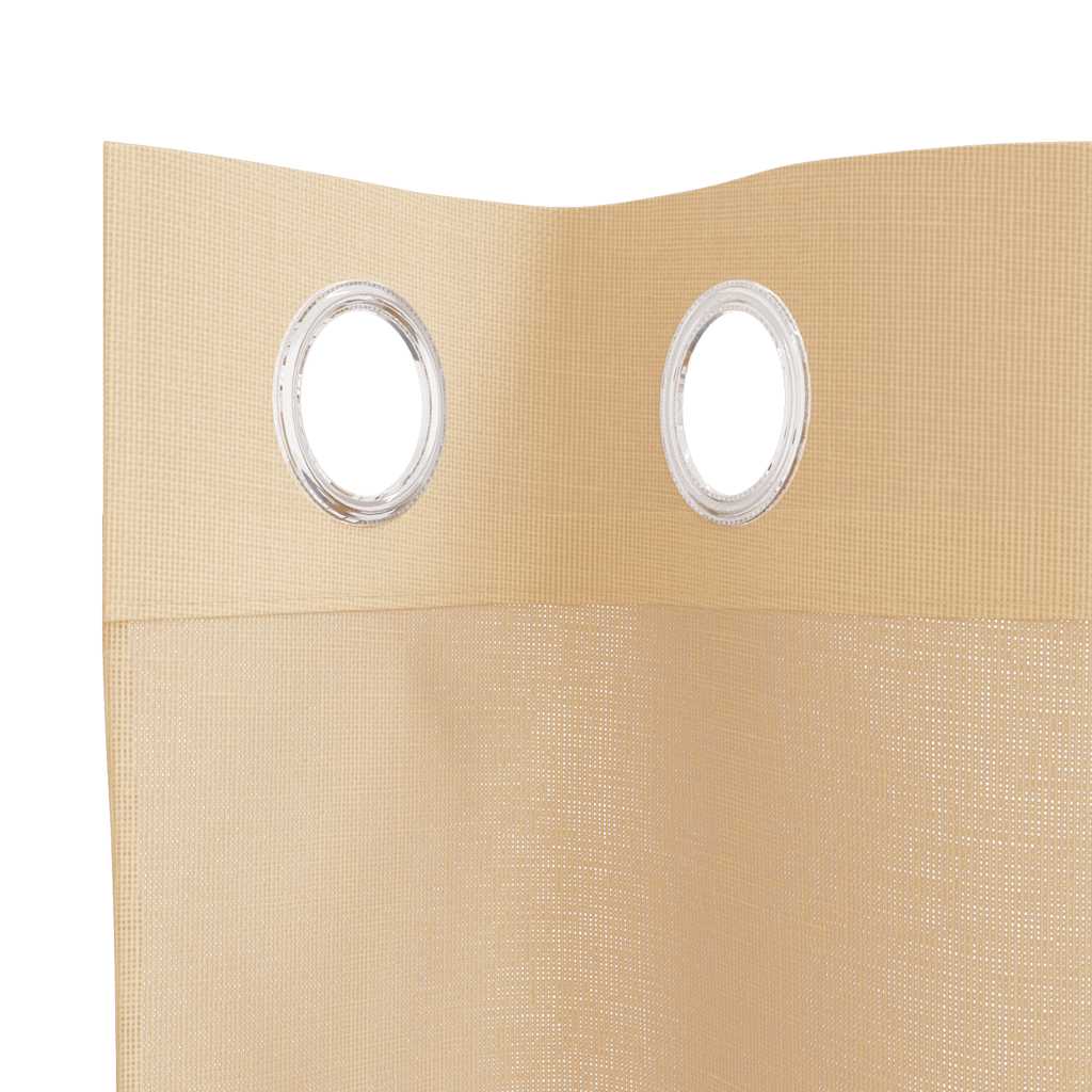 vidaXL Voile Curtains with Grommets 2 pcs Sand