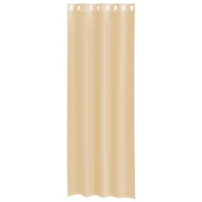 vidaXL Voile Curtains with Grommets 2 pcs Sand