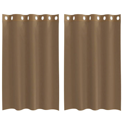 vidaXL Voile Curtains with Grommets 2 pcs Light Brown