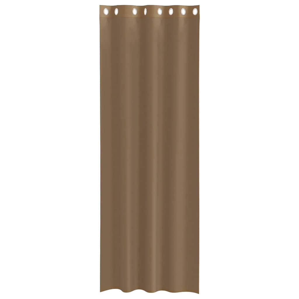vidaXL Voile Curtains with Grommets 2 pcs Light Brown