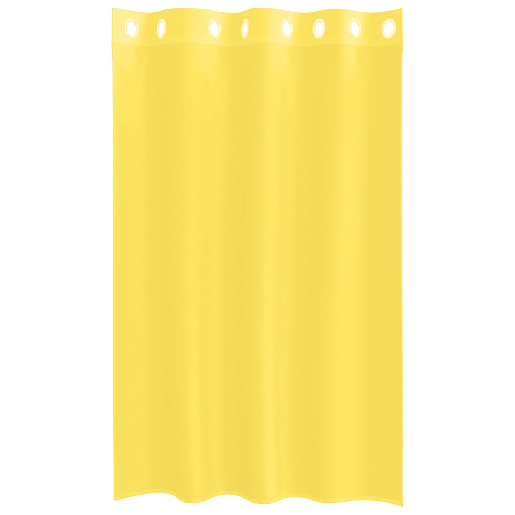 vidaXL Voile Curtains with Grommets 2 pcs Yellow