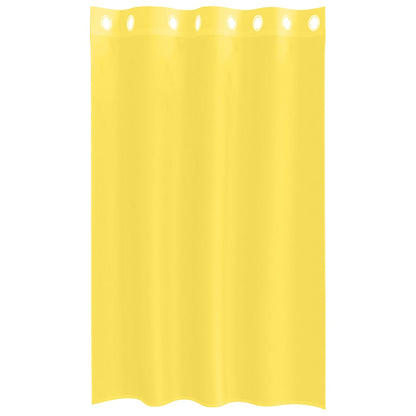 vidaXL Voile Curtains with Grommets 2 pcs Yellow