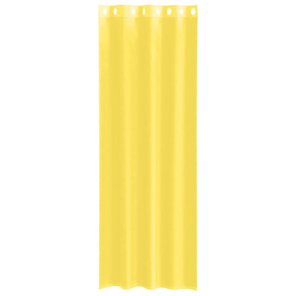 vidaXL Voile Curtains with Grommets 2 pcs Yellow