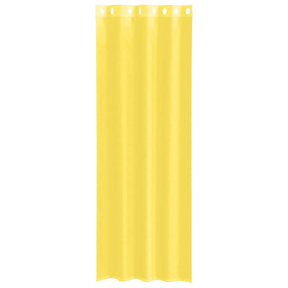vidaXL Voile Curtains with Grommets 2 pcs Yellow