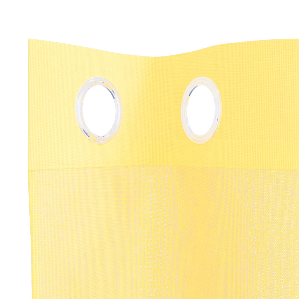 vidaXL Voile Curtains with Grommets 2 pcs Yellow