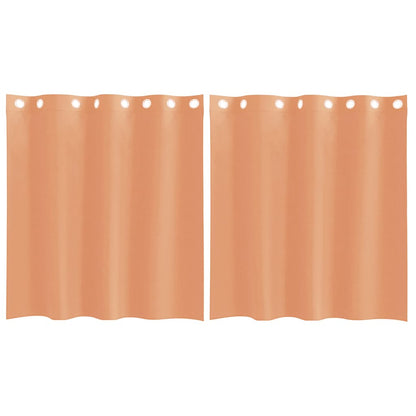 vidaXL Voile Curtains with Grommets 2 pcs Terracotta