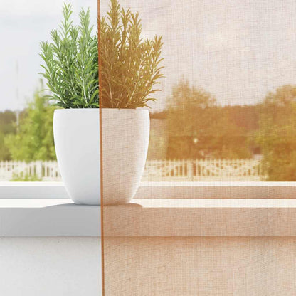 vidaXL Voile Curtains with Grommets 2 pcs Terracotta