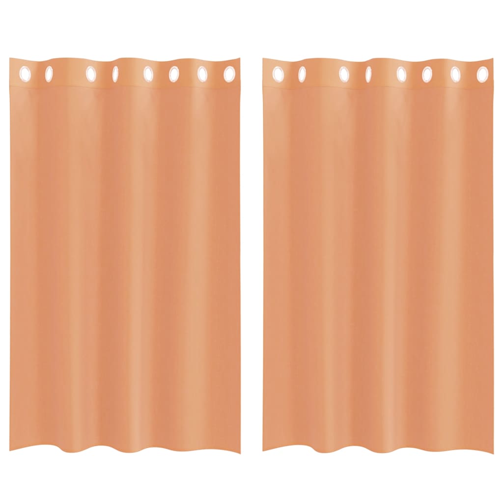 vidaXL Voile Curtains with Grommets 2 pcs Terracotta