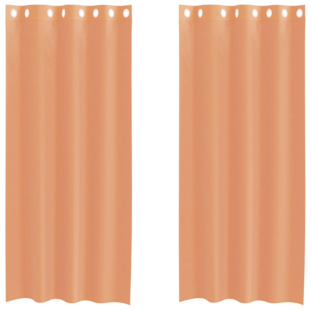 vidaXL Voile Curtains with Grommets 2 pcs Terracotta