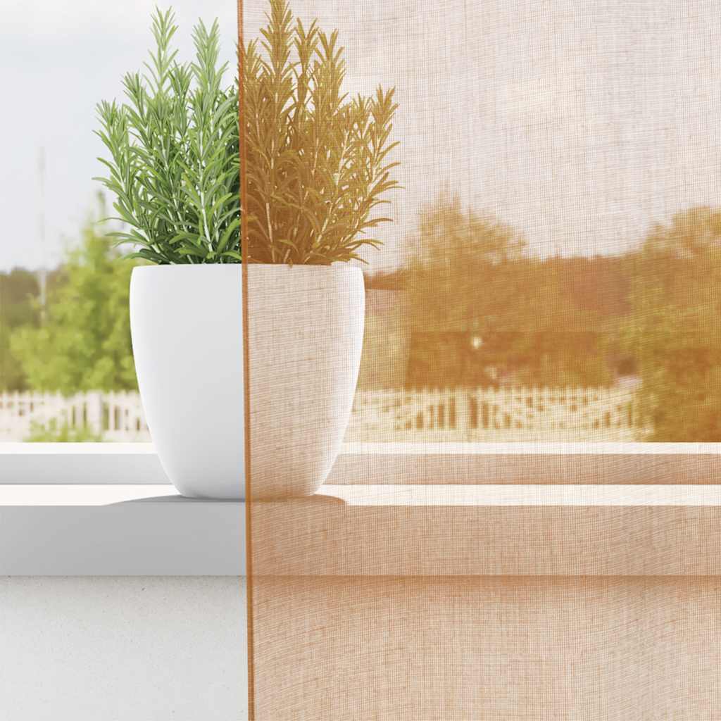 vidaXL Voile Curtains with Grommets 2 pcs Terracotta