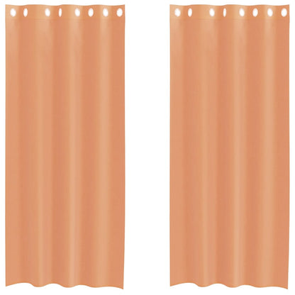 vidaXL Voile Curtains with Grommets 2 pcs Terracotta
