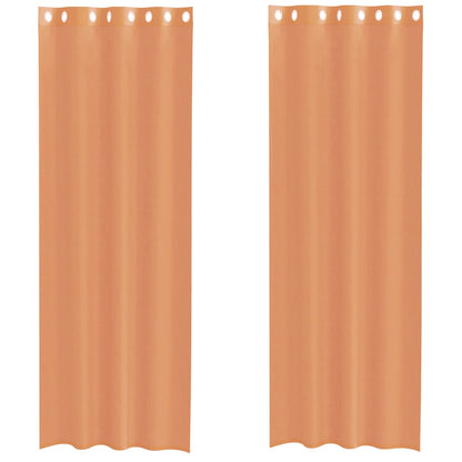 vidaXL Voile Curtains with Grommets 2 pcs Terracotta