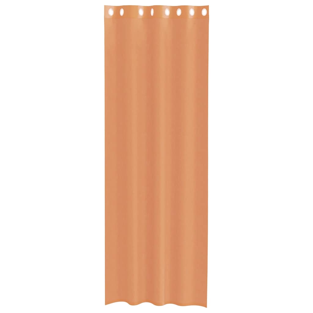 vidaXL Voile Curtains with Grommets 2 pcs Terracotta