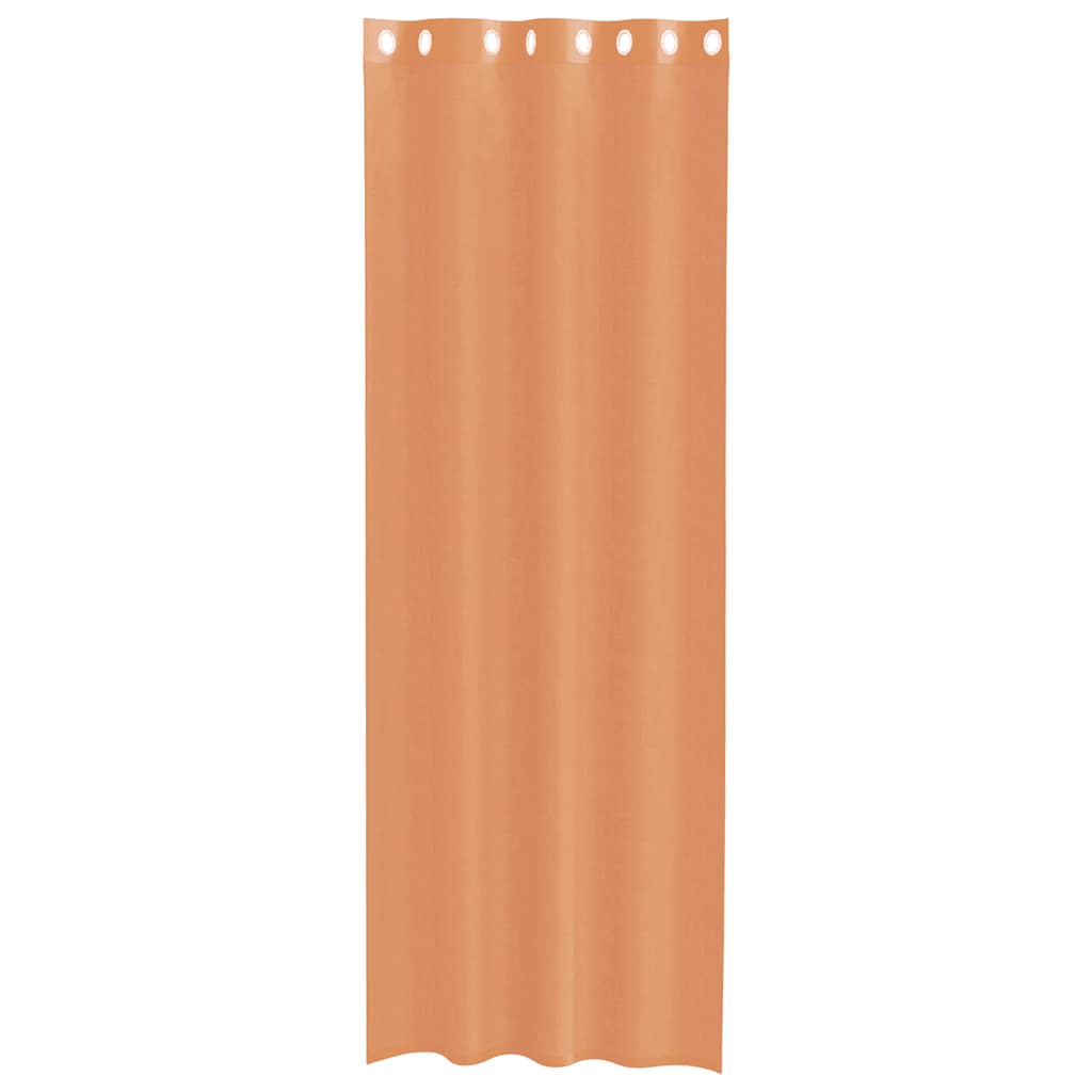 vidaXL Voile Curtains with Grommets 2 pcs Terracotta