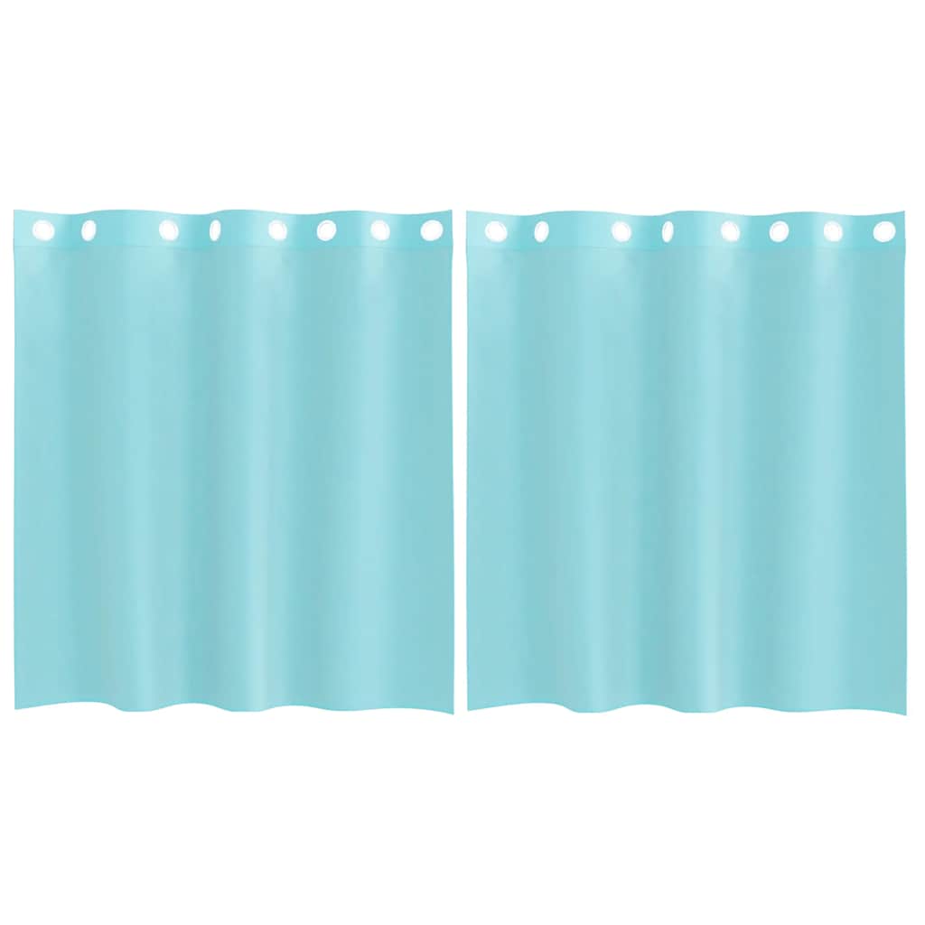 vidaXL Voile Curtains with Grommets 2 pcs Turquoise