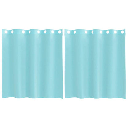 vidaXL Voile Curtains with Grommets 2 pcs Turquoise