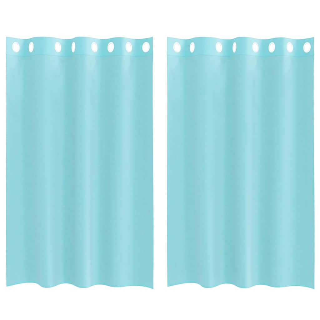 vidaXL Voile Curtains with Grommets 2 pcs Turquoise