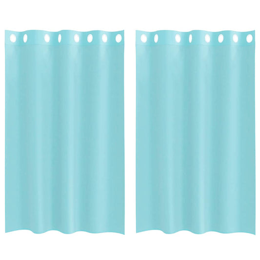 vidaXL Voile Curtains with Grommets 2 pcs Turquoise