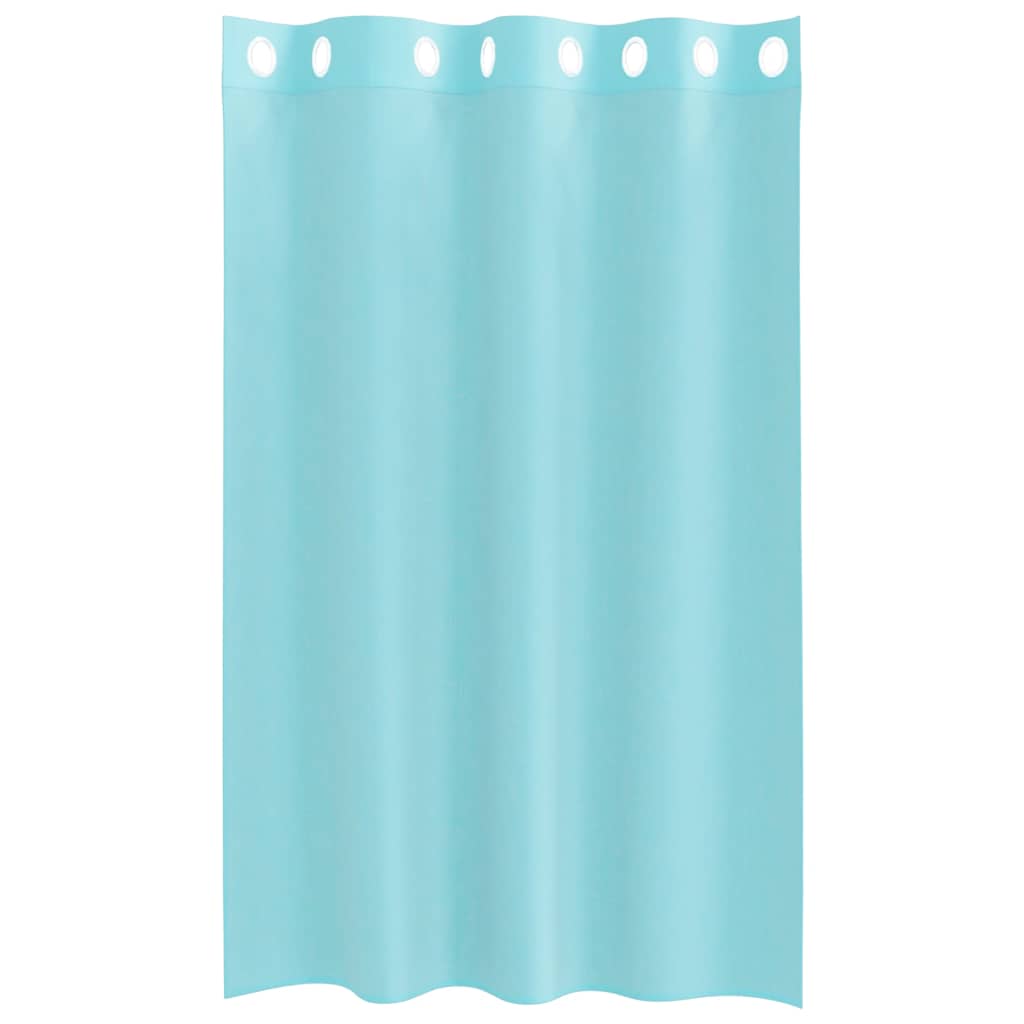 vidaXL Voile Curtains with Grommets 2 pcs Turquoise