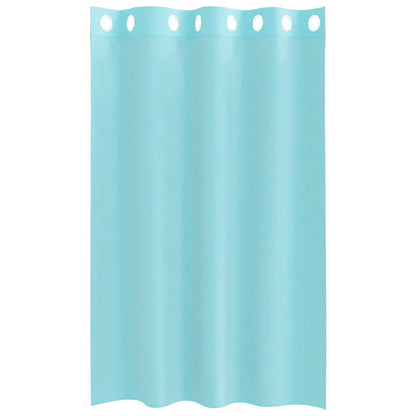 vidaXL Voile Curtains with Grommets 2 pcs Turquoise