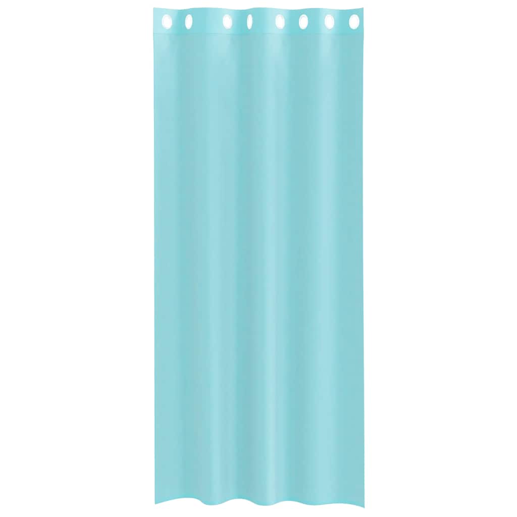 vidaXL Voile Curtains with Grommets 2 pcs Turquoise