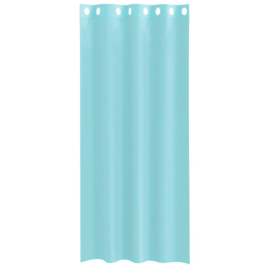 vidaXL Voile Curtains with Grommets 2 pcs Turquoise