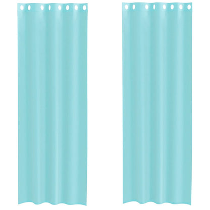 vidaXL Voile Curtains with Grommets 2 pcs Turquoise