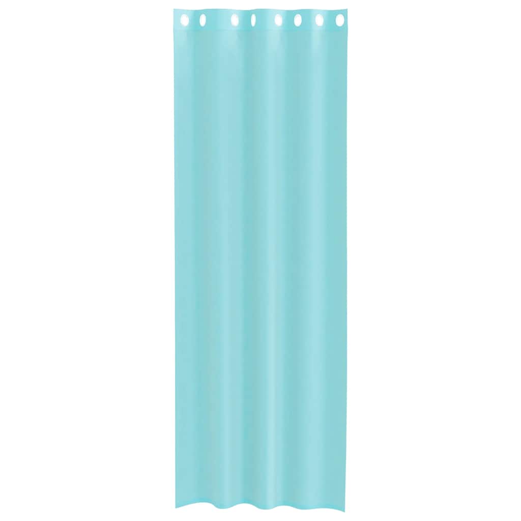 vidaXL Voile Curtains with Grommets 2 pcs Turquoise