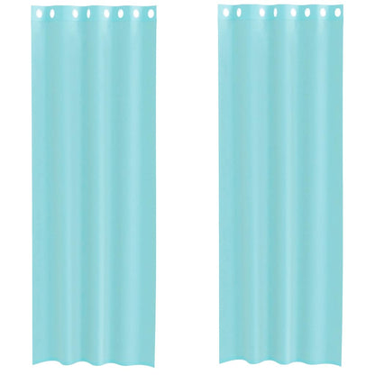 vidaXL Voile Curtains with Grommets 2 pcs Turquoise