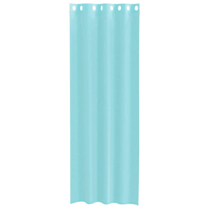vidaXL Voile Curtains with Grommets 2 pcs Turquoise