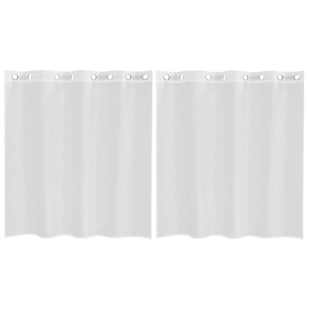 vidaXL Voile Curtains with Grommets 2 pcs White