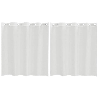 vidaXL Voile Curtains with Grommets 2 pcs White