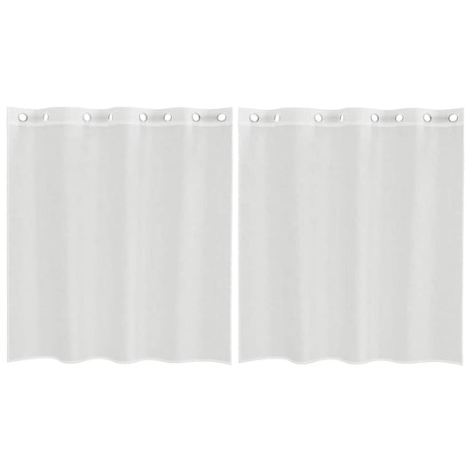 vidaXL Voile Curtains with Grommets 2 pcs White