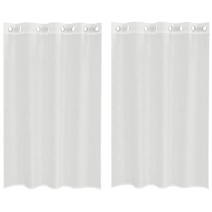 vidaXL Voile Curtains with Grommets 2 pcs White