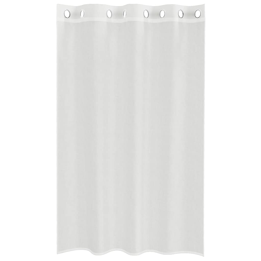vidaXL Voile Curtains with Grommets 2 pcs White
