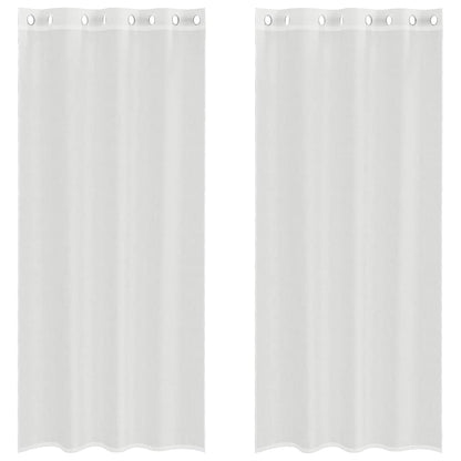 vidaXL Voile Curtains with Grommets 2 pcs White