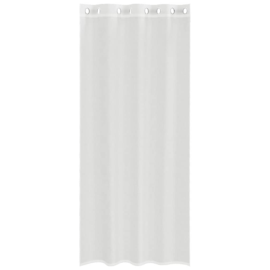 vidaXL Voile Curtains with Grommets 2 pcs White