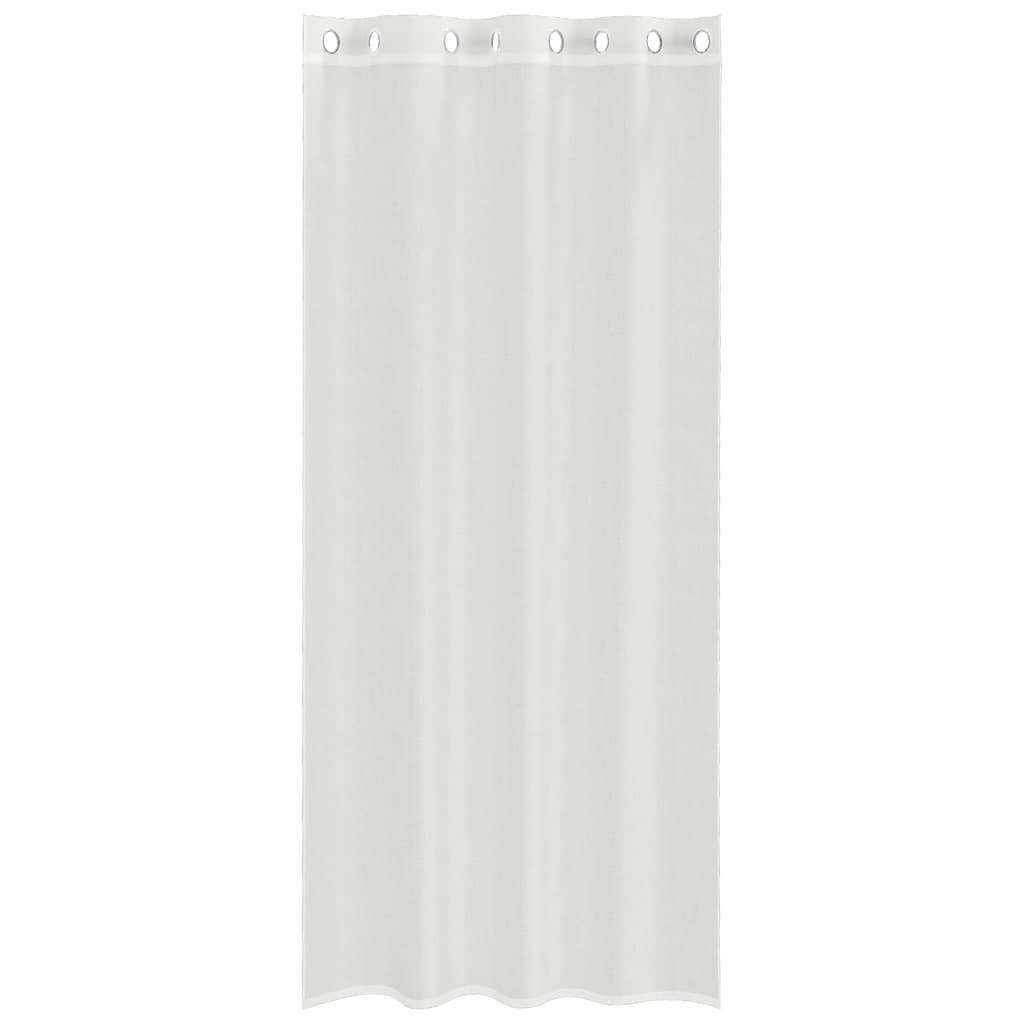 vidaXL Voile Curtains with Grommets 2 pcs White
