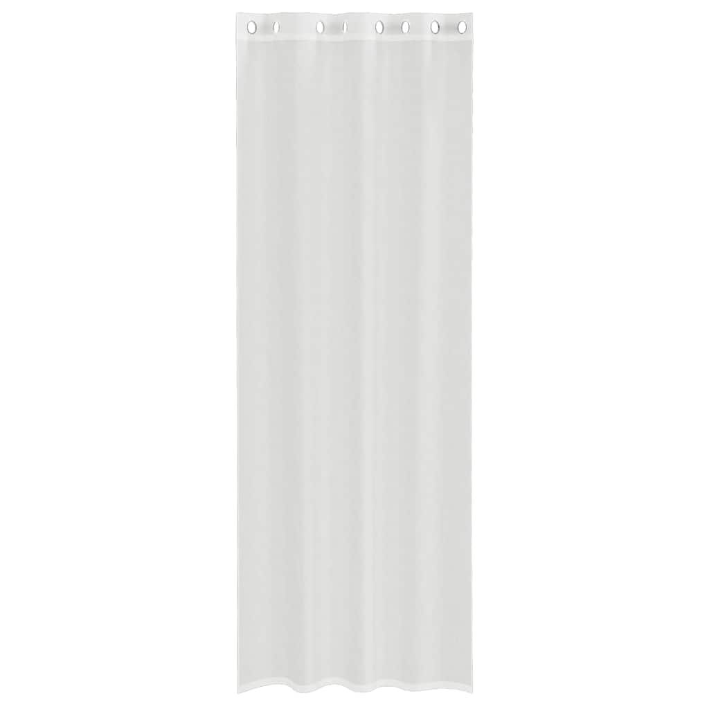 vidaXL Voile Curtains with Grommets 2 pcs White