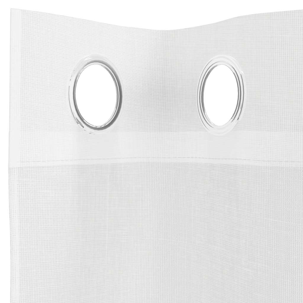 vidaXL Voile Curtains with Grommets 2 pcs White