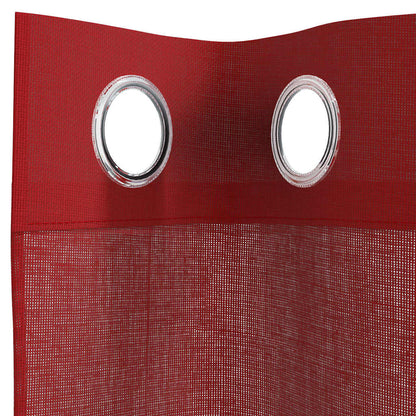 vidaXL Voile Curtains with Grommets 2 pcs Wine Red