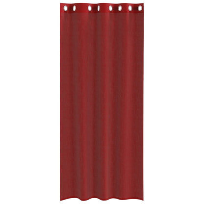 vidaXL Voile Curtains with Grommets 2 pcs Wine Red
