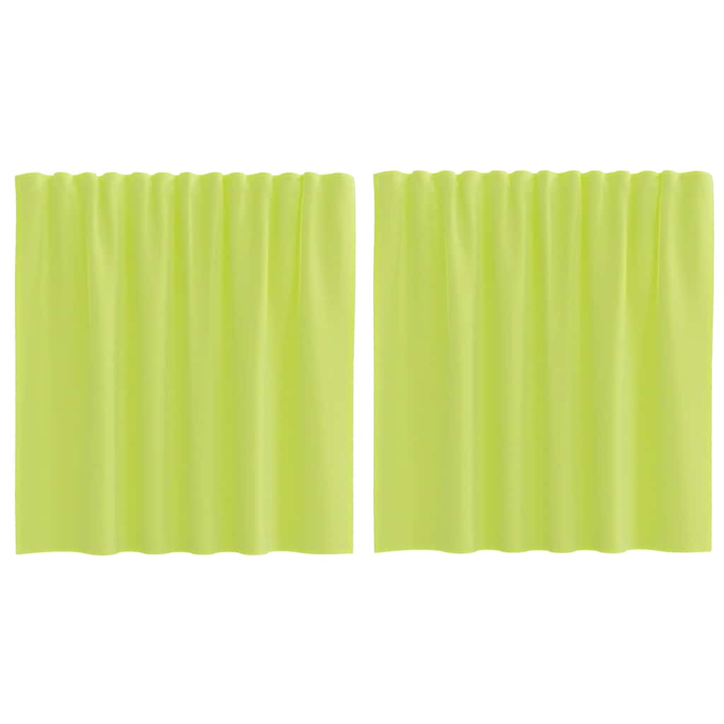 vidaXL Voile Curtains with Rod Pockets 2 pcs Apple Green