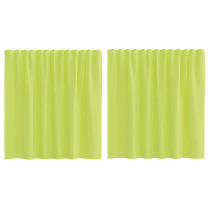 vidaXL Voile Curtains with Rod Pockets 2 pcs Apple Green