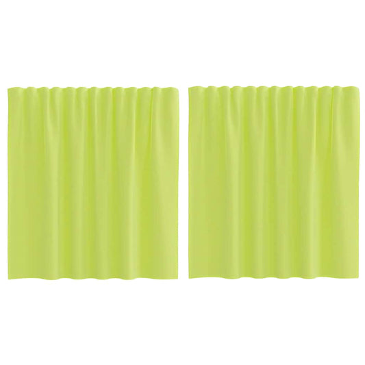 vidaXL Voile Curtains with Rod Pockets 2 pcs Apple Green