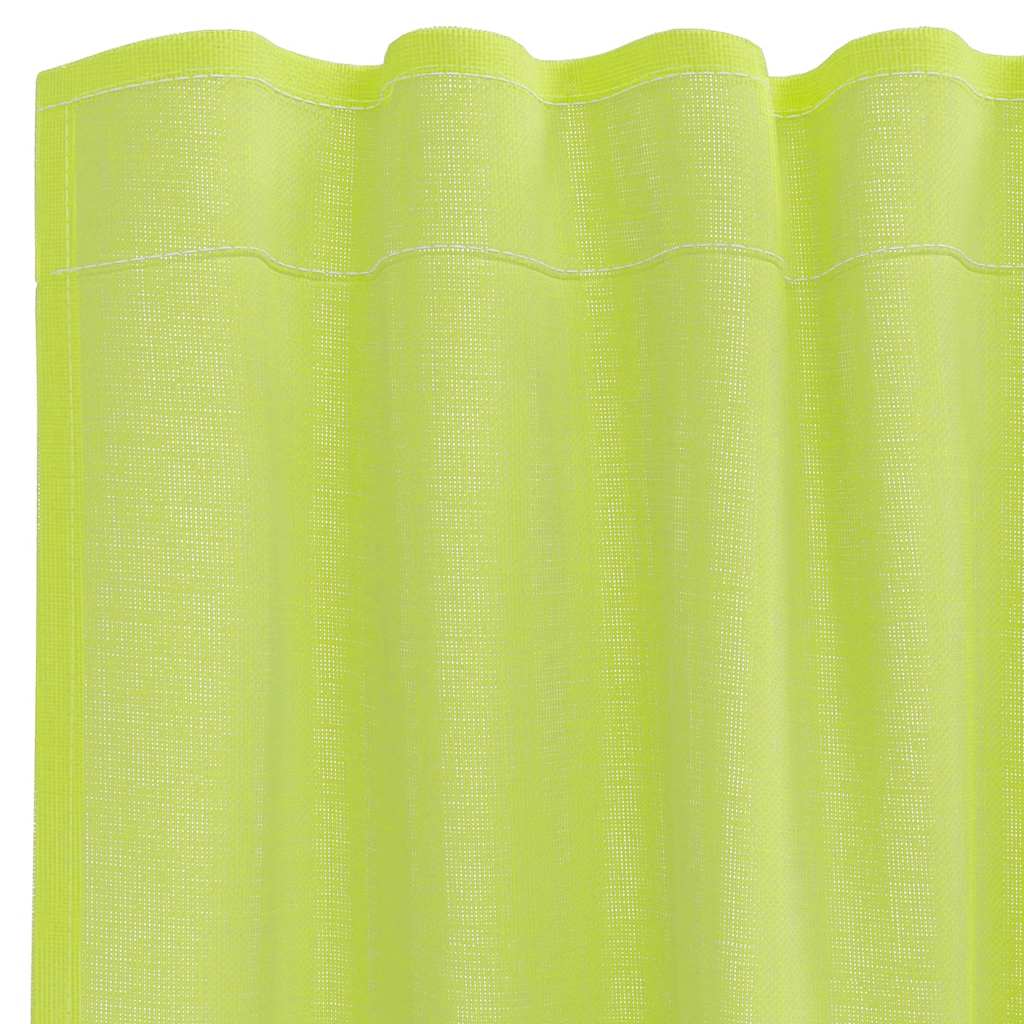vidaXL Voile Curtains with Rod Pockets 2 pcs Apple Green