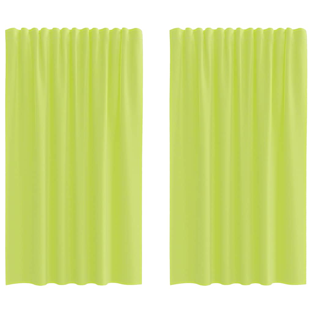vidaXL Voile Curtains with Rod Pockets 2 pcs Apple Green