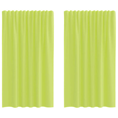 vidaXL Voile Curtains with Rod Pockets 2 pcs Apple Green